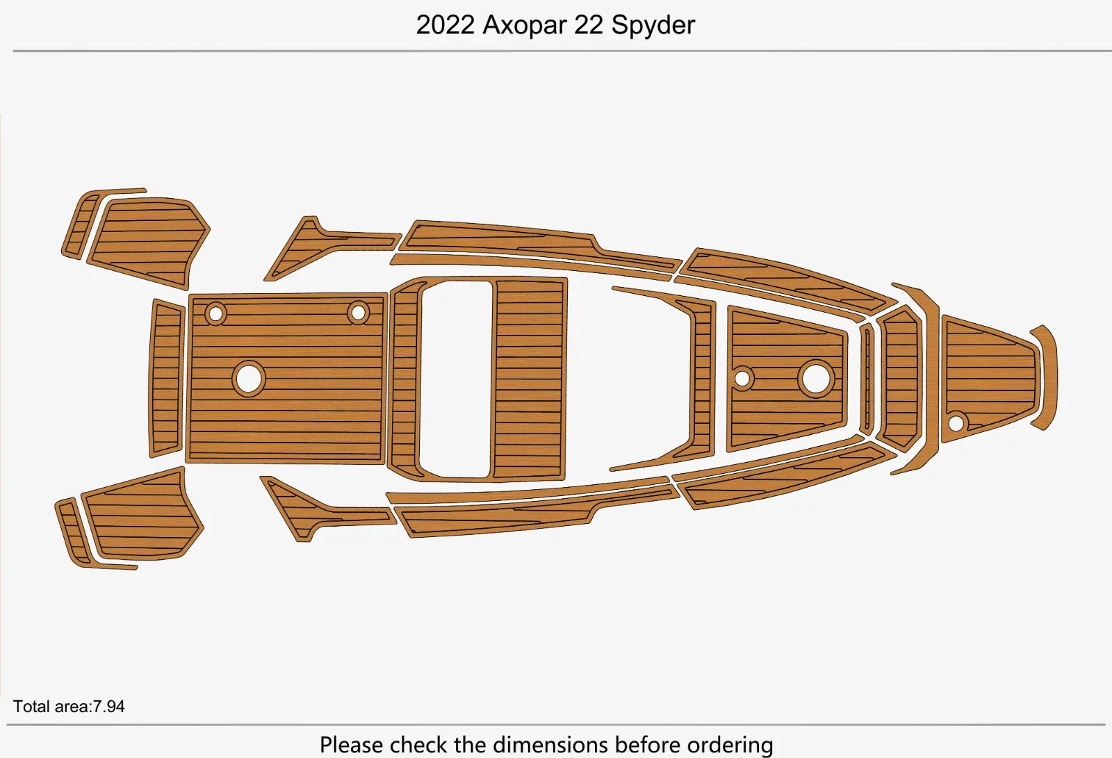EVA Foam Cockpit Pads for Axopar 22 Spyder (2022)