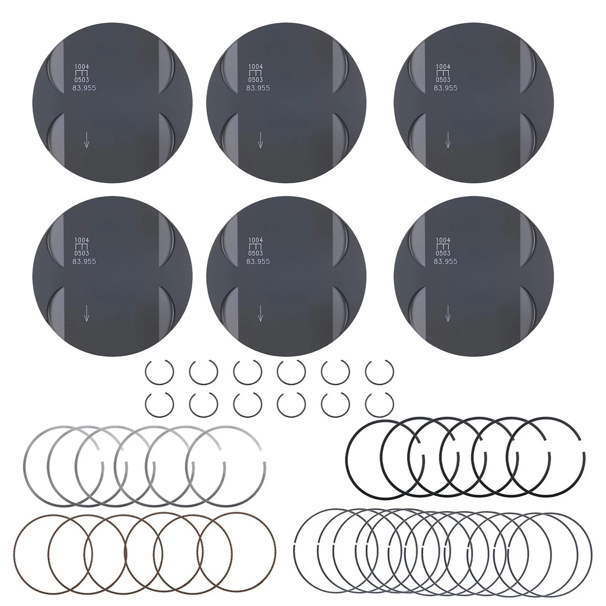 Piston Rings Set for BMW M54 B25 E46 E39 E60 E83 E85 2.5L (1997–2011) 11257509175