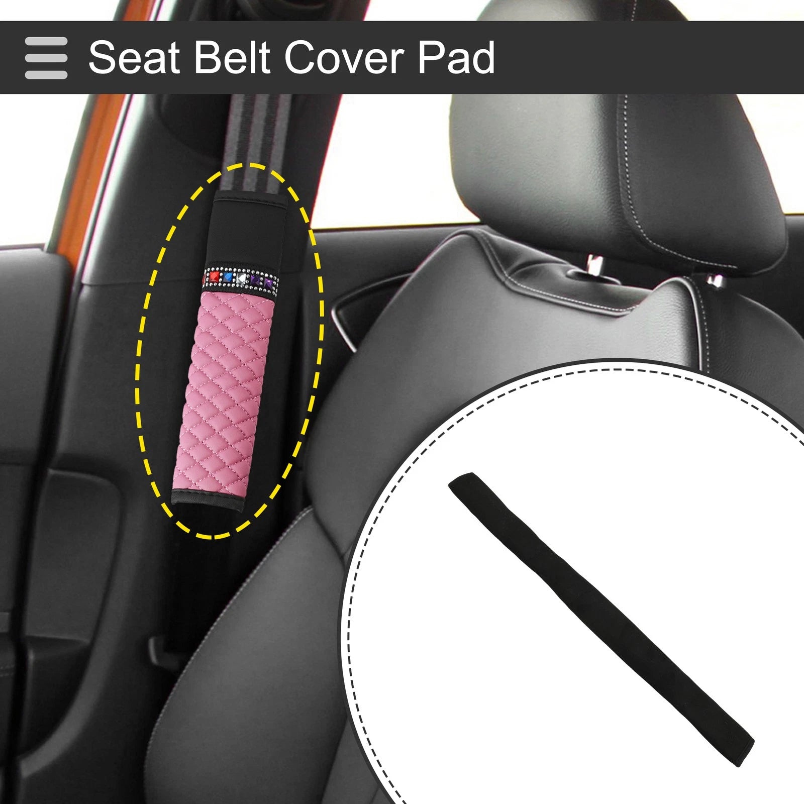 Seat Belt Cover Pad for Universal Fit (75cm)