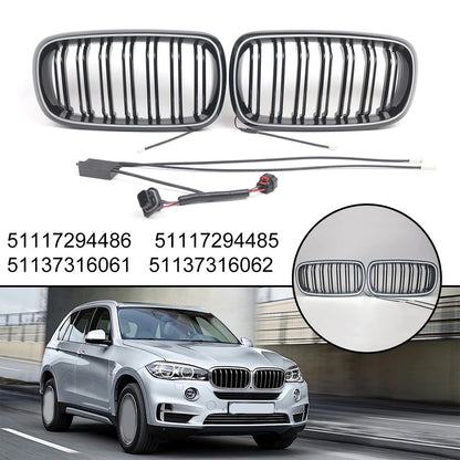 Front LED Grille for BMW X5 X6 X5M X6M (2013–2018) Black ABS
