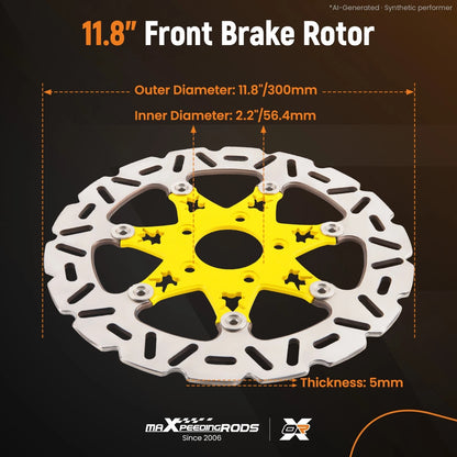 2X 11.8" Front Floating Brake Rotor for Harley-Davidson Touring (2009–2019) 299mm
