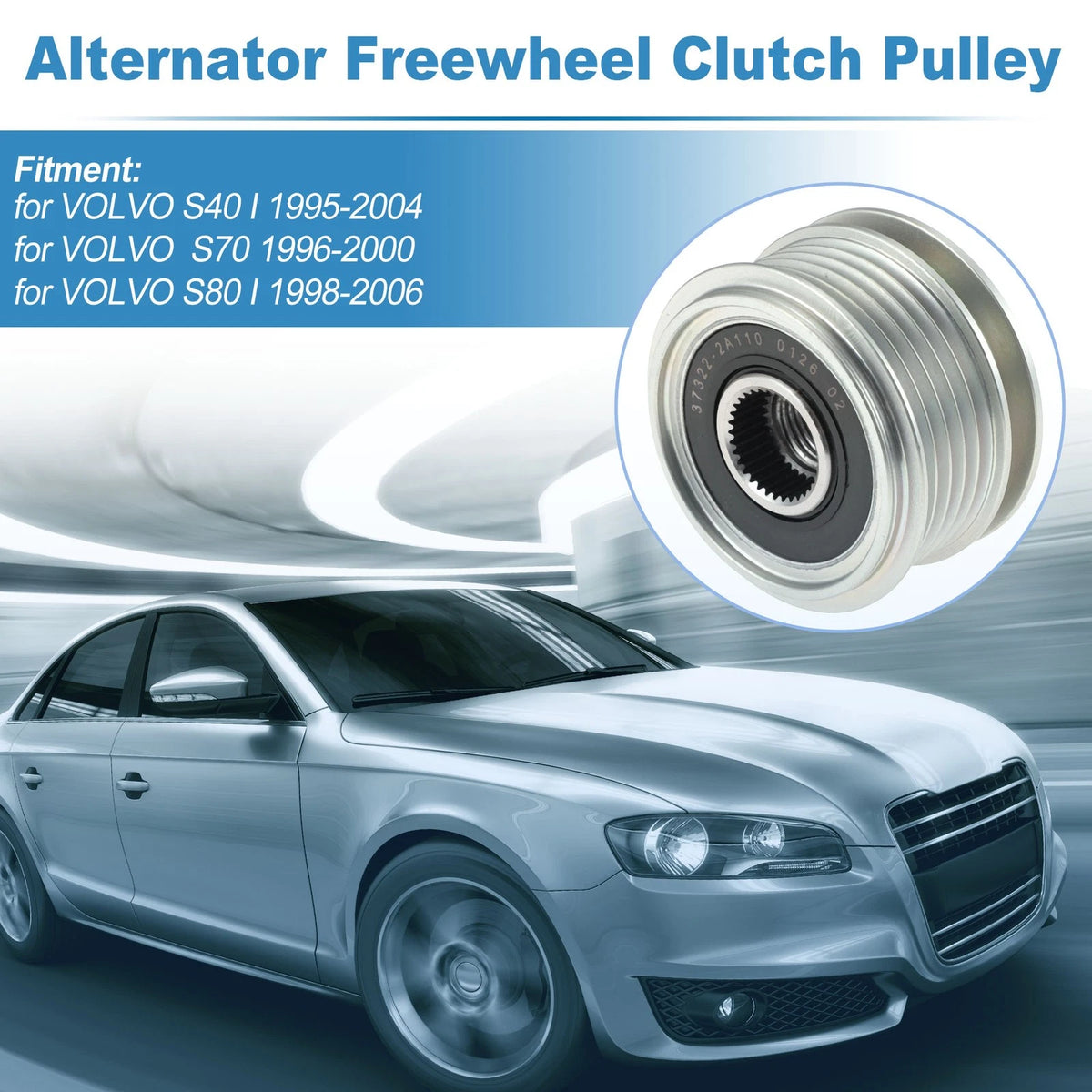 Alternator Freewheel Clutch Pulley for Volvo S40 I (1995–2004) 8658644