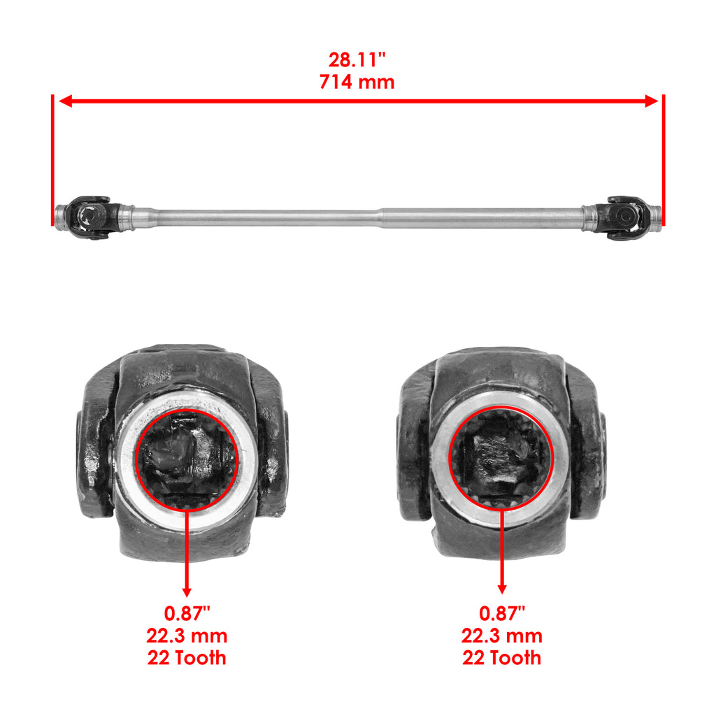 Front Propeller Drive Shaft Replacement for Kawasaki Mule 3010 KAF620 (2001–2008)