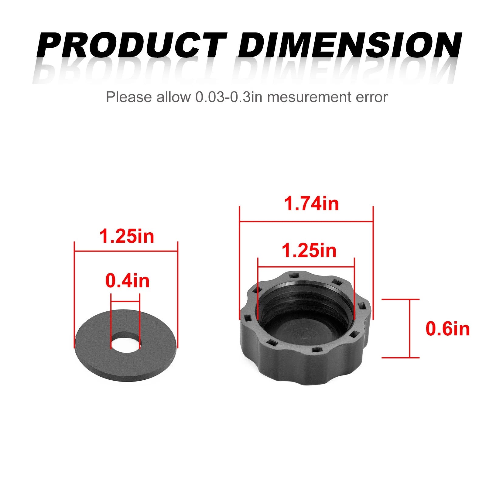 Coolant Reservoir Cap for Yamaha WR250F (2001–2006) WR400F (1999–2000) 26H-21875-00