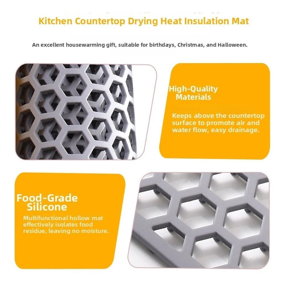 Silicone Drain Pad for Sink Protection (34.5cm x 34.5cm)