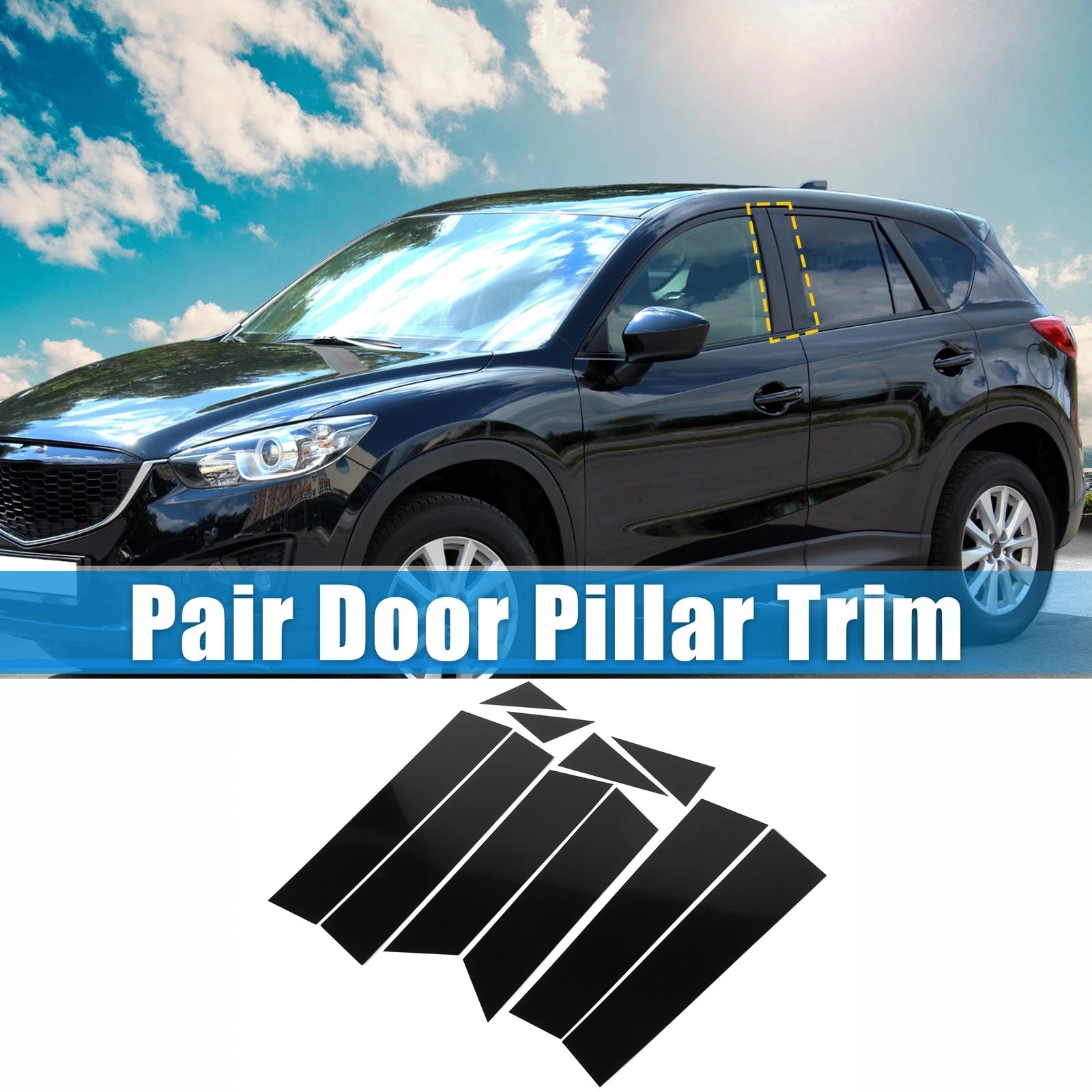 10 Pcs Windshield Pillar Trim Exterior Garnish for Mazda CX-5 (2017–2022)