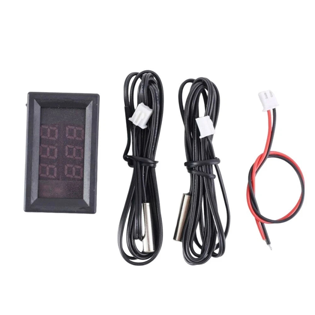 LED Dual Temperature Display Thermometer with Probe for Various Applications