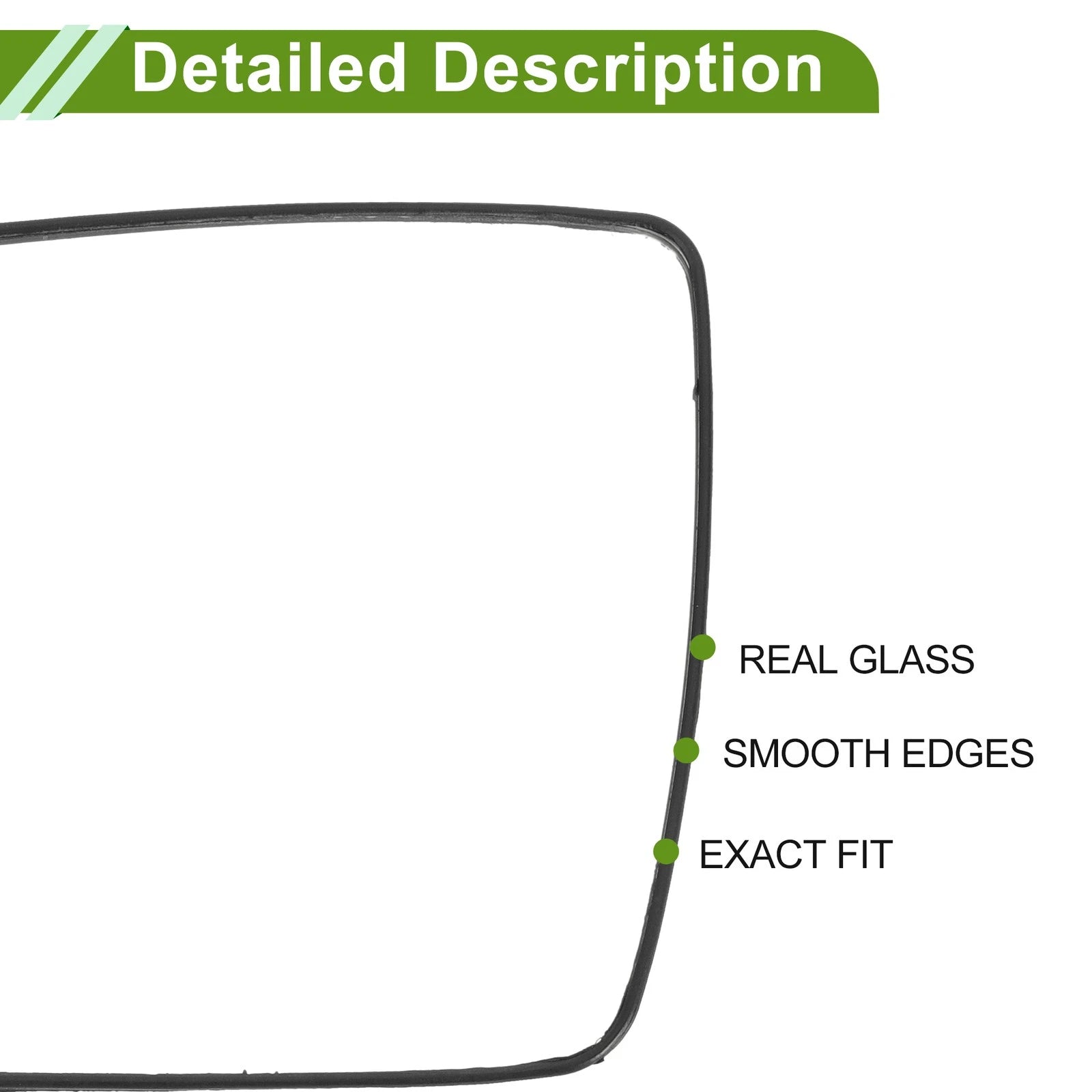 Left Heated Mirror Glass Replacement for Hyundai ACCENT 2005–2009