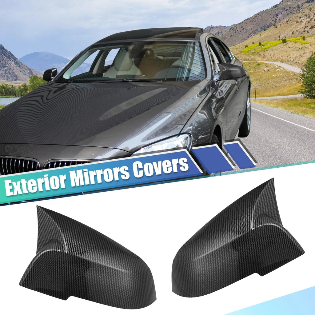 Rearview Side Mirror Cover Cap Carbon Fiber Pattern for BMW (2001–2015)