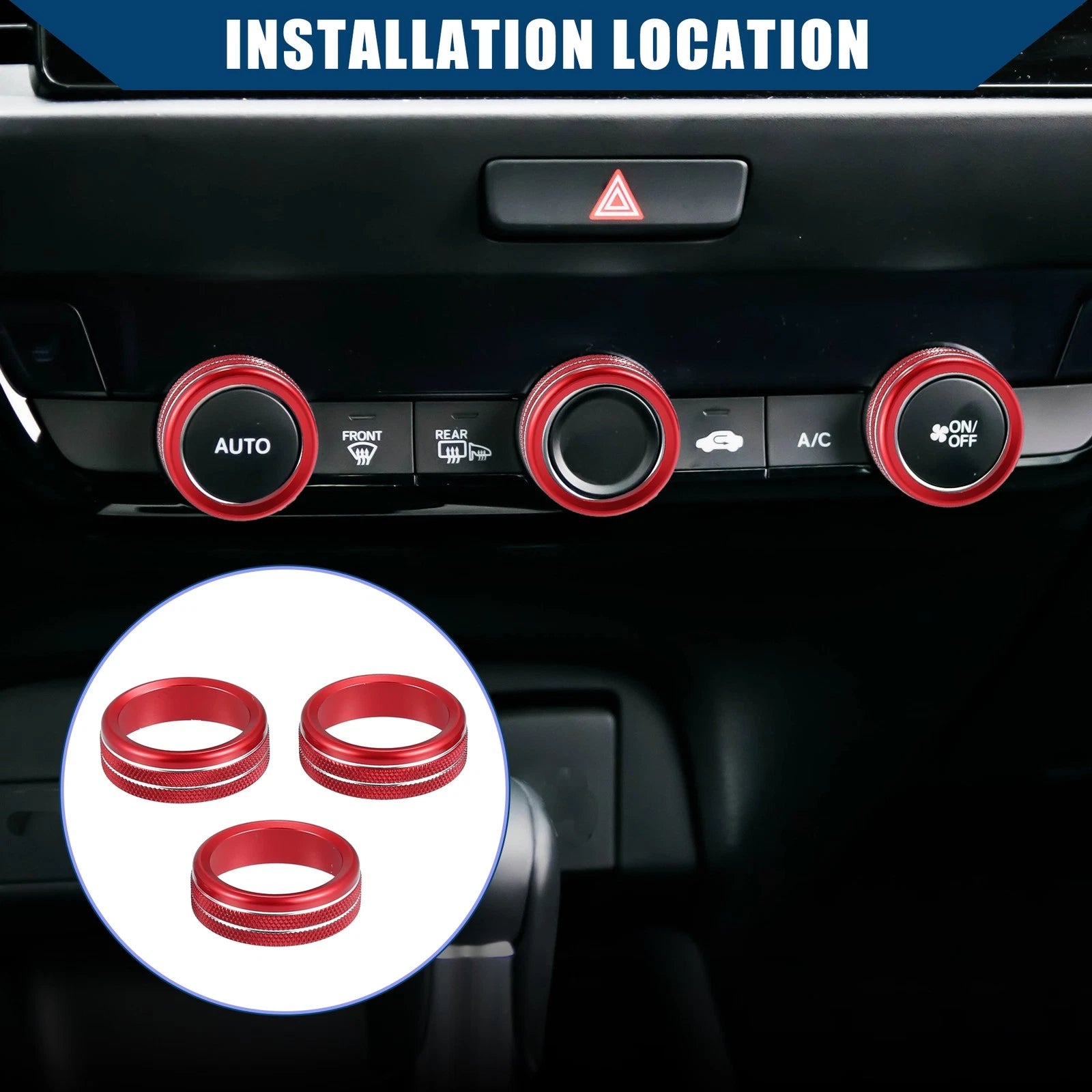 Air Conditioner AC Control Switch Knob Cover Replacement for Honda Fit 2020–2023