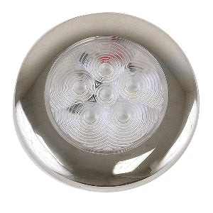 Scandvik B3 Downlight for Surface Mount (IP67, 12/24V) - Blue SS Trim