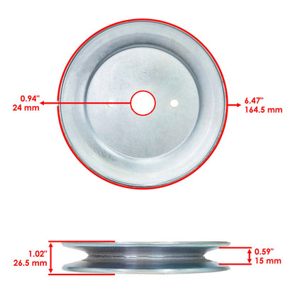 Deck Spindle with Pulley Heavy Duty for Hustler FasTrak SDX (2017–2024)