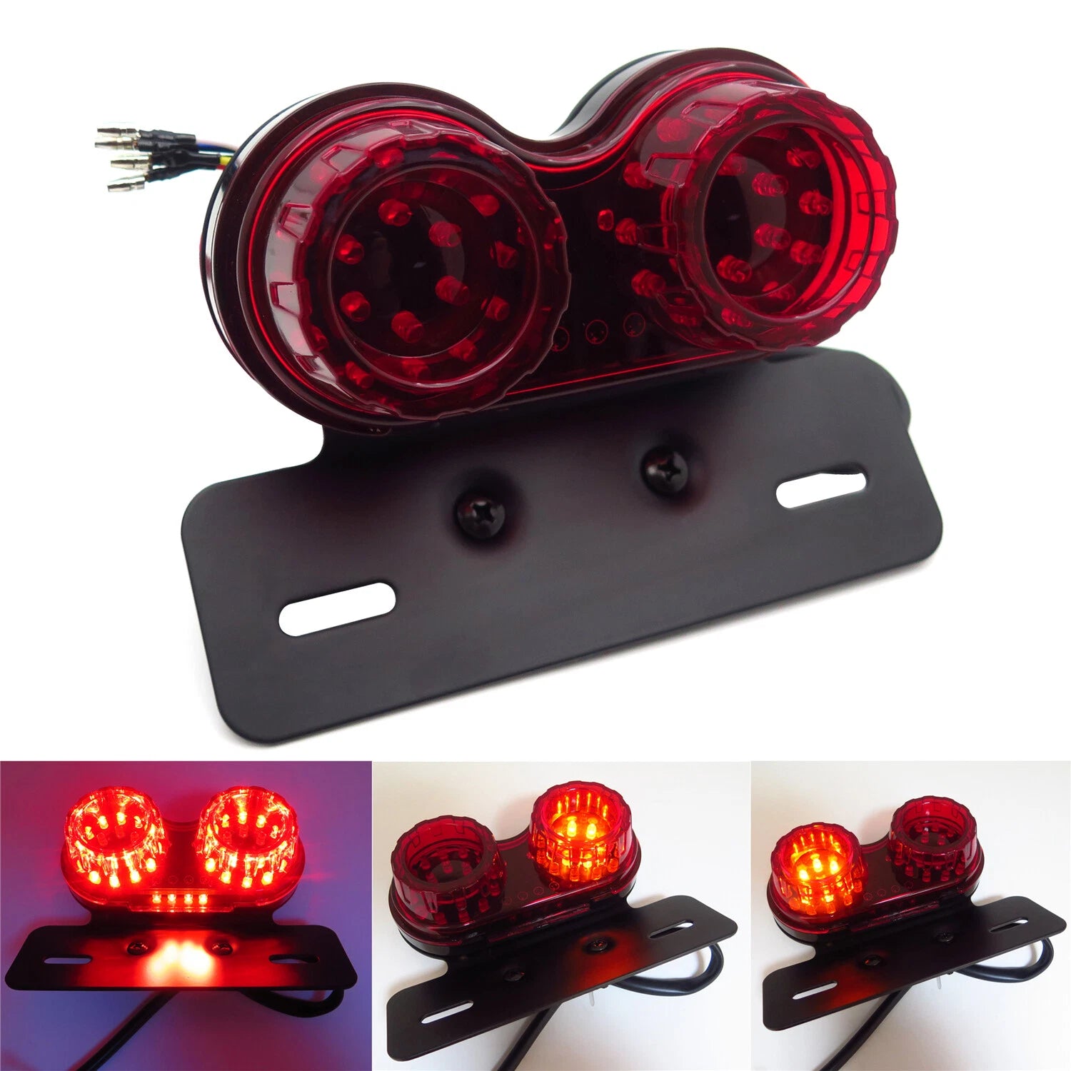 40-LED Tail Light for Motorcycle (Integrated Driving & Brake Signal)