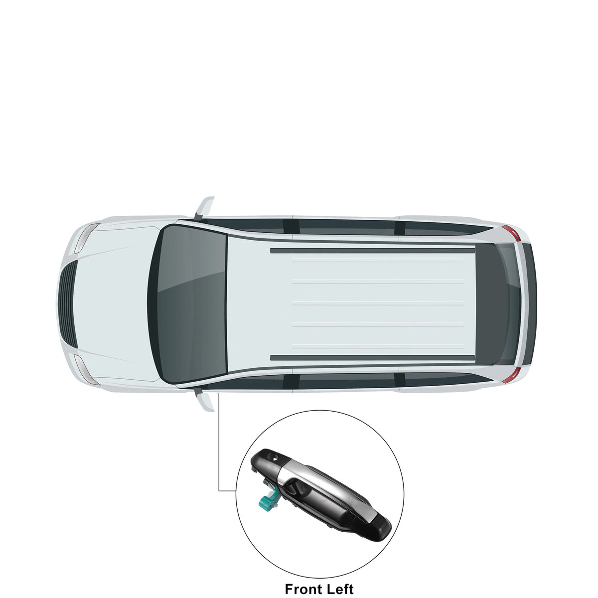 Front Left Door Handle for Kia Sorento EX (2003–2006)