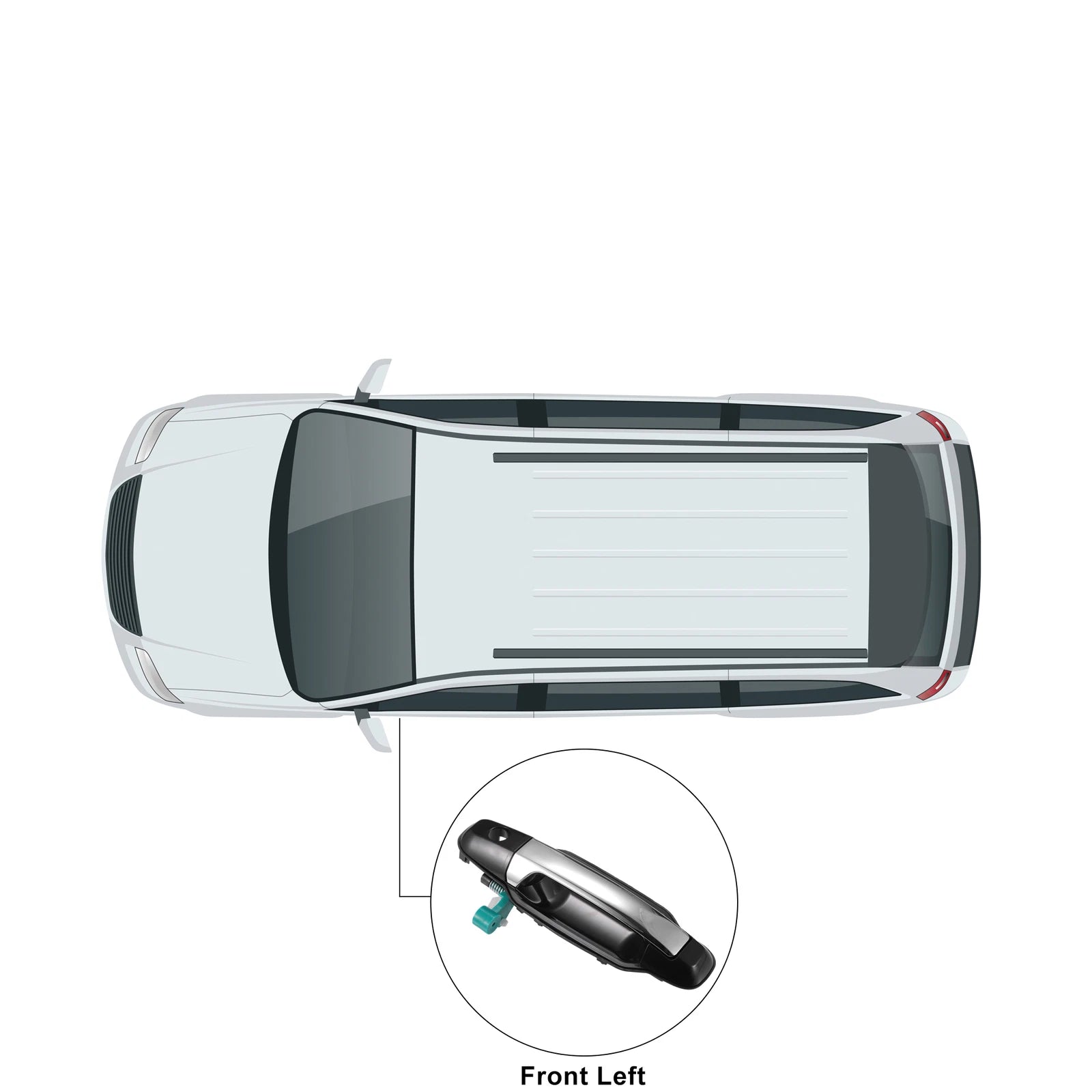Front Left Door Handle for Kia Sorento EX (2003–2006)