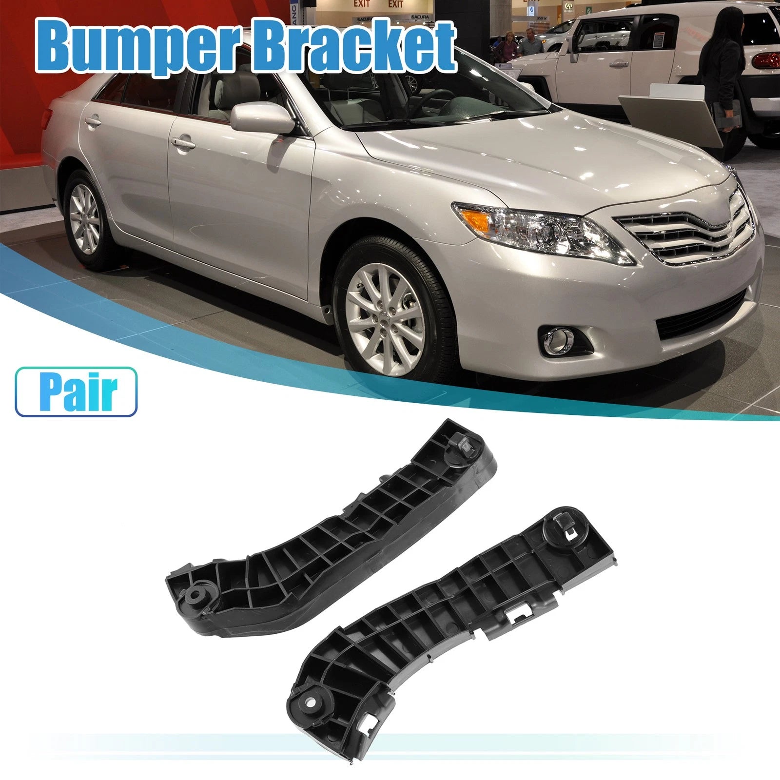 Front Bumper Mounting Bracket Pair Replacement for Toyota Camry (2007–2011)