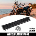 Bicycle Spokes 13G 257mm Steel Replacement Kit with Nipples for Most Bikes