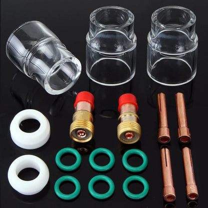 17-Piece TIG Welding Torch Set for WP17, WP18, WP26