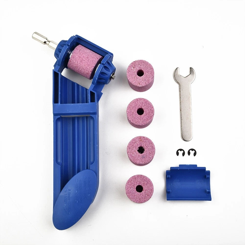 Drill Bit Sharpener with Corundum Grinding Wheel for Powered Tools