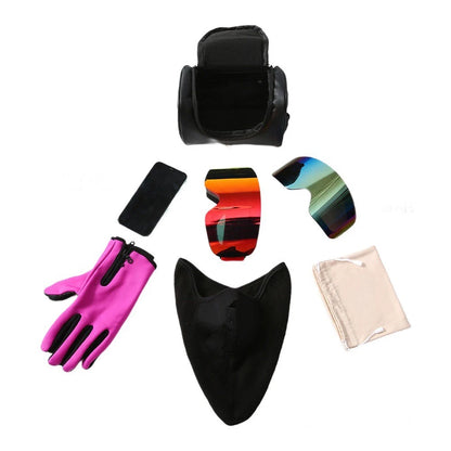 Outdoor Ski Glasses Storage Bag - Waterproof Leather, Zipper Design