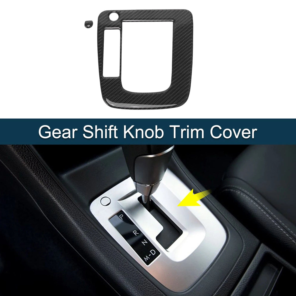 Gear Shift Knob Cover Decal for Subaru Impreza (2012–2014) Black