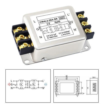 Alloy Shell Power Supply Filter for Tight Spaces and Chassis