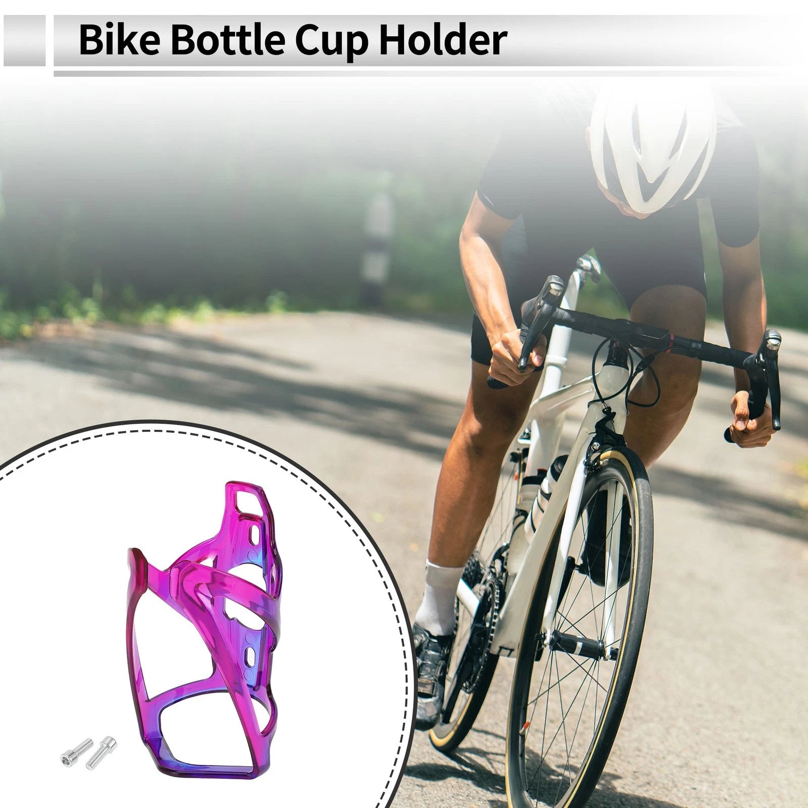 Water Bottle Cup Drink Holder for Universal Motorcycle Bicycle Blue Purple
