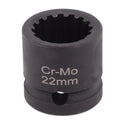 1/2" Drive 22mm Socket for OEM 2450487 (Black Color)