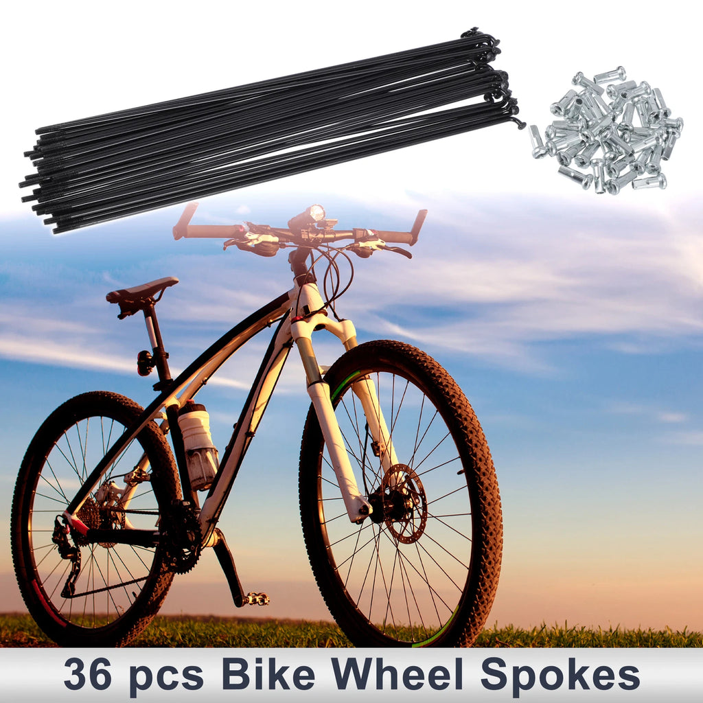 Bicycle Spokes Nipple 45 Steel Universal 221mm Set for 13G (Universal)