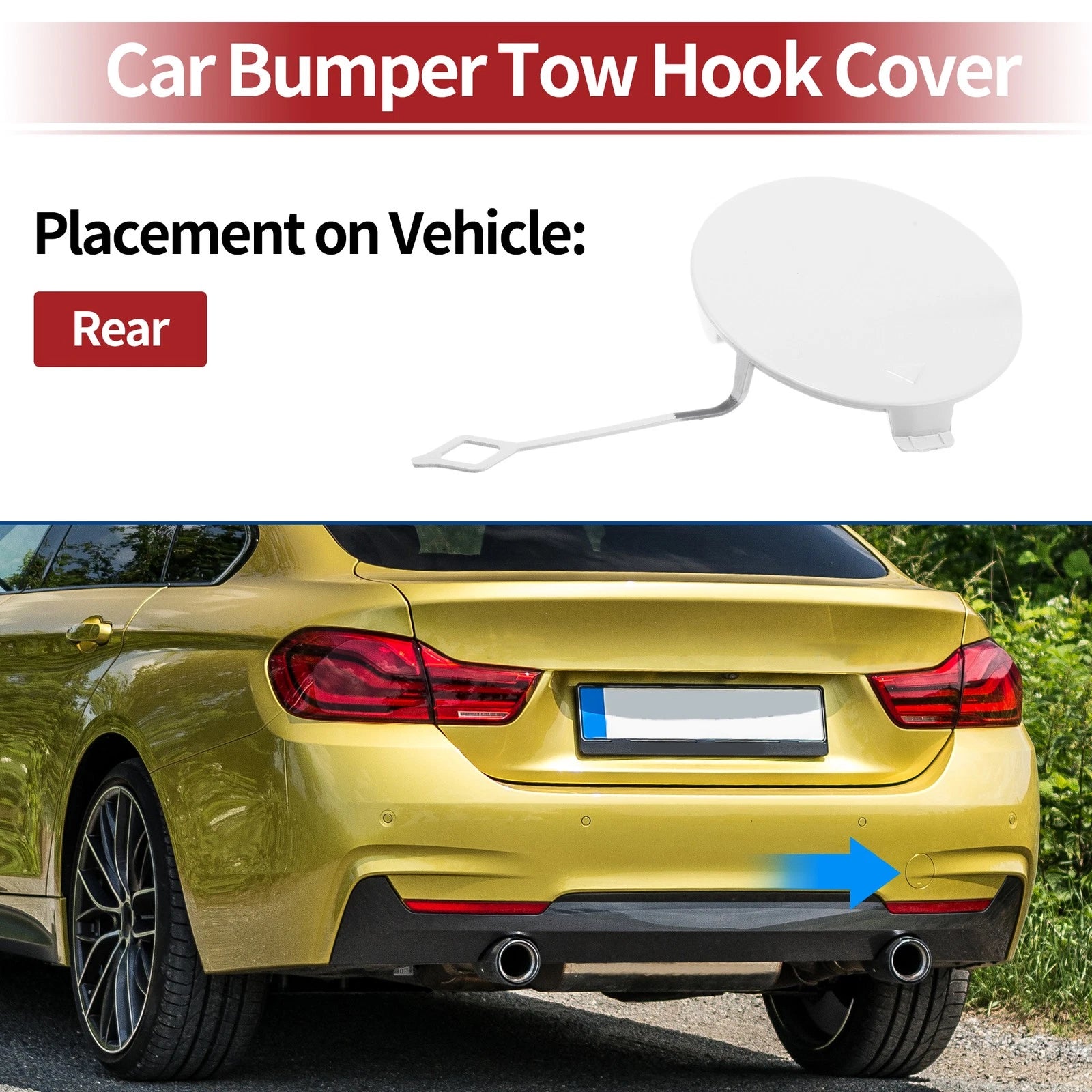 Rear Tow Hook Cover Replacement for BMW 428i (2014–2016)