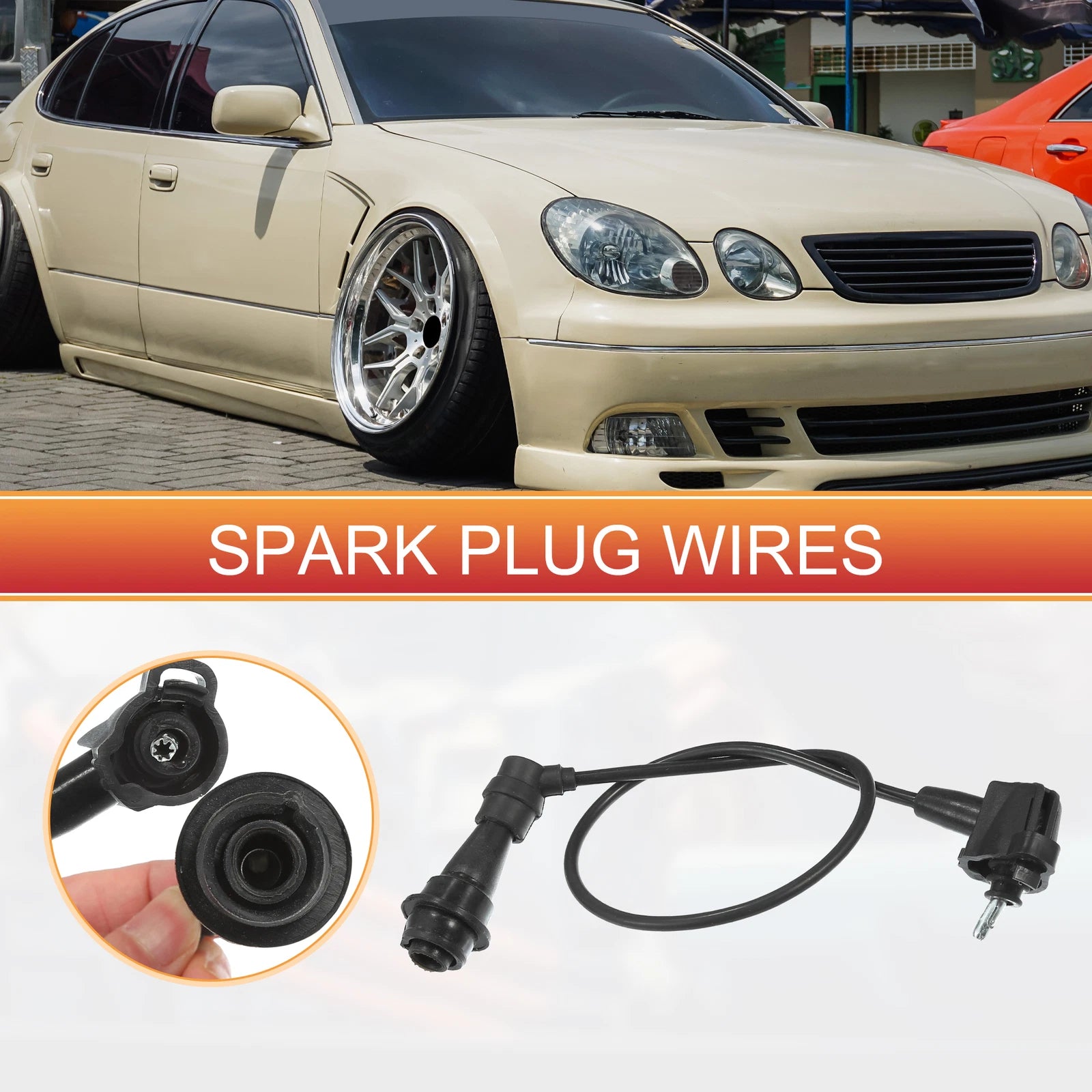 3-Pack Spark Plug Wire Set for Lexus GS300 IS300 (2003–2005)