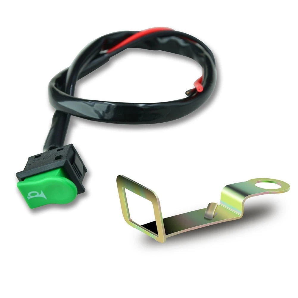 Push Button Green Switch for Motorcycle Handlebar (22mm)