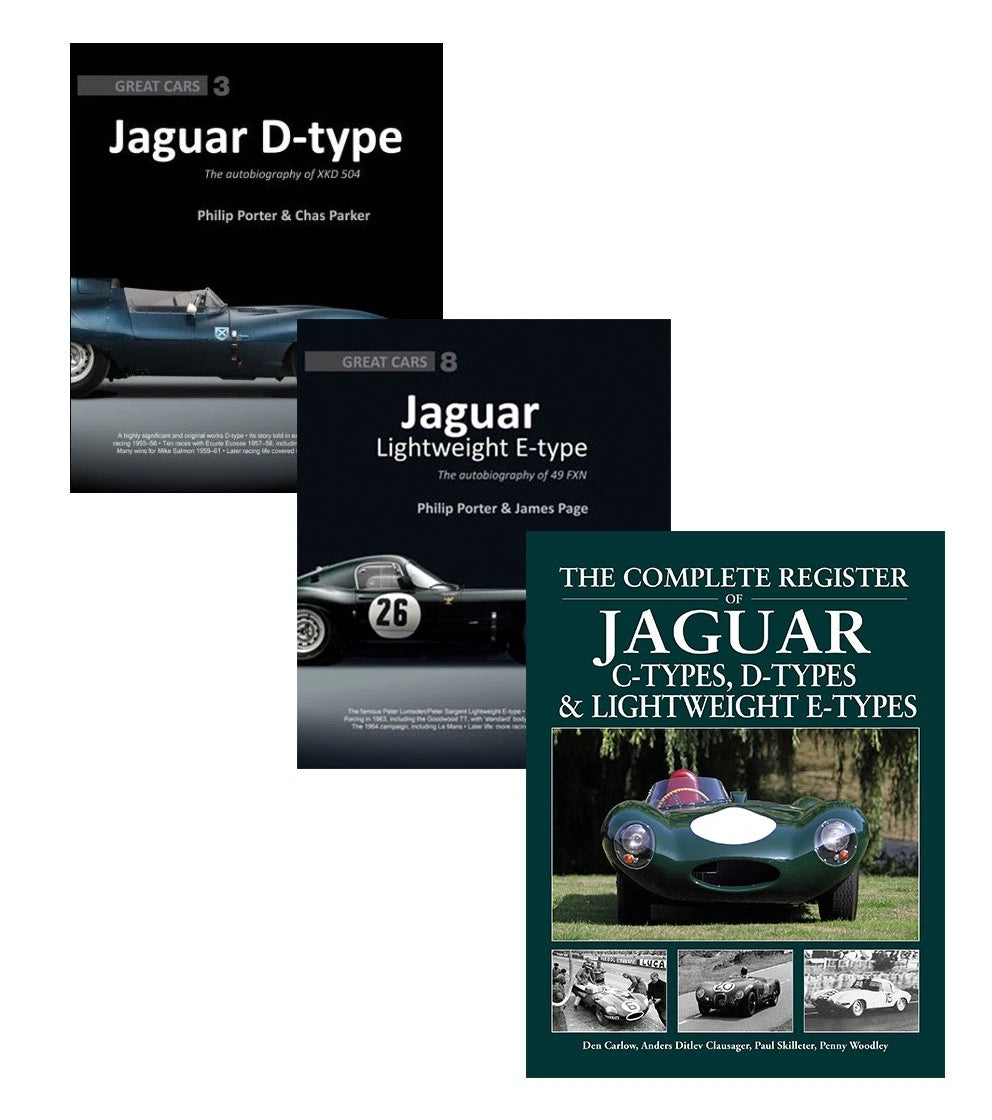 Set of 3 Books for Jaguar C-Type, D-Type, Lightweight E-Type (1951–1968)