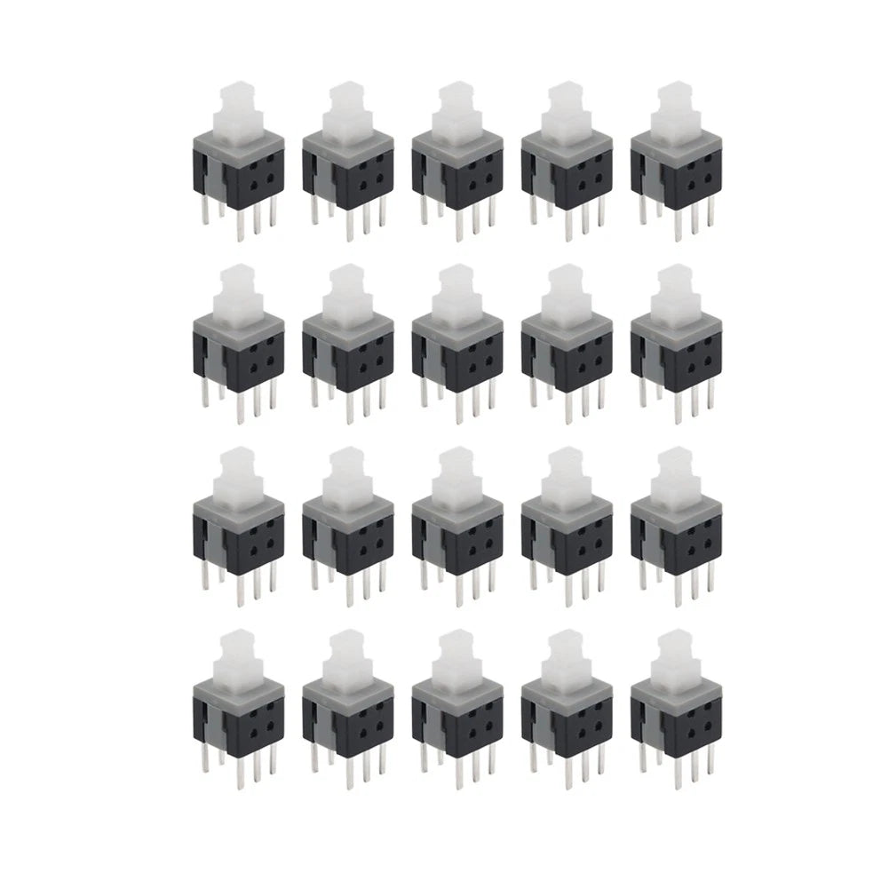 20PCS 5.8x5.8x10mm 6 Pins Tactile Push Button Switch Latching
