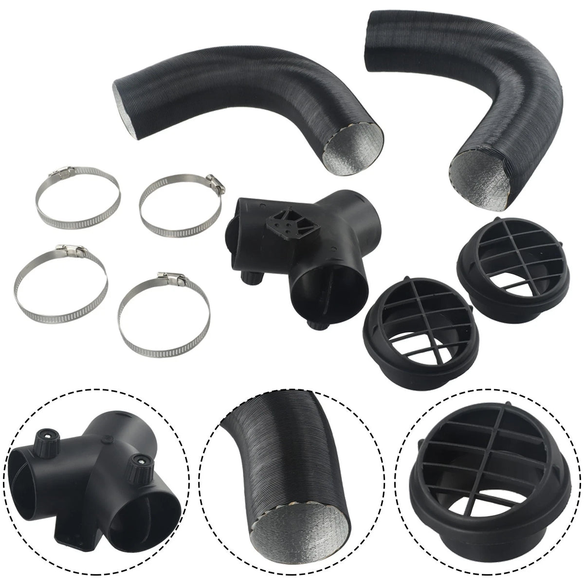 60mm Pipe Ducting Y-Piece for Diesel Heater