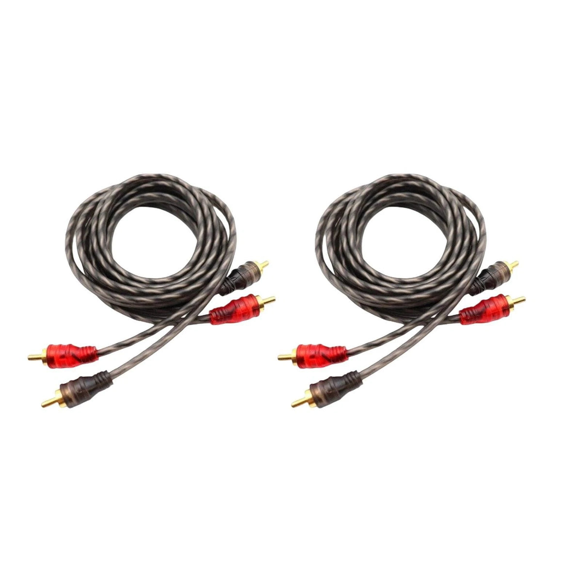 2X RCA Cables 2 Channel Twisted 4Ft Shielded Interconnect Wire