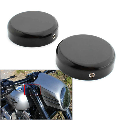 Gloss Black CNC Upper Fork Caps For HARLEY SOFTAIL STREET BOB 2018-20 FXBB Model