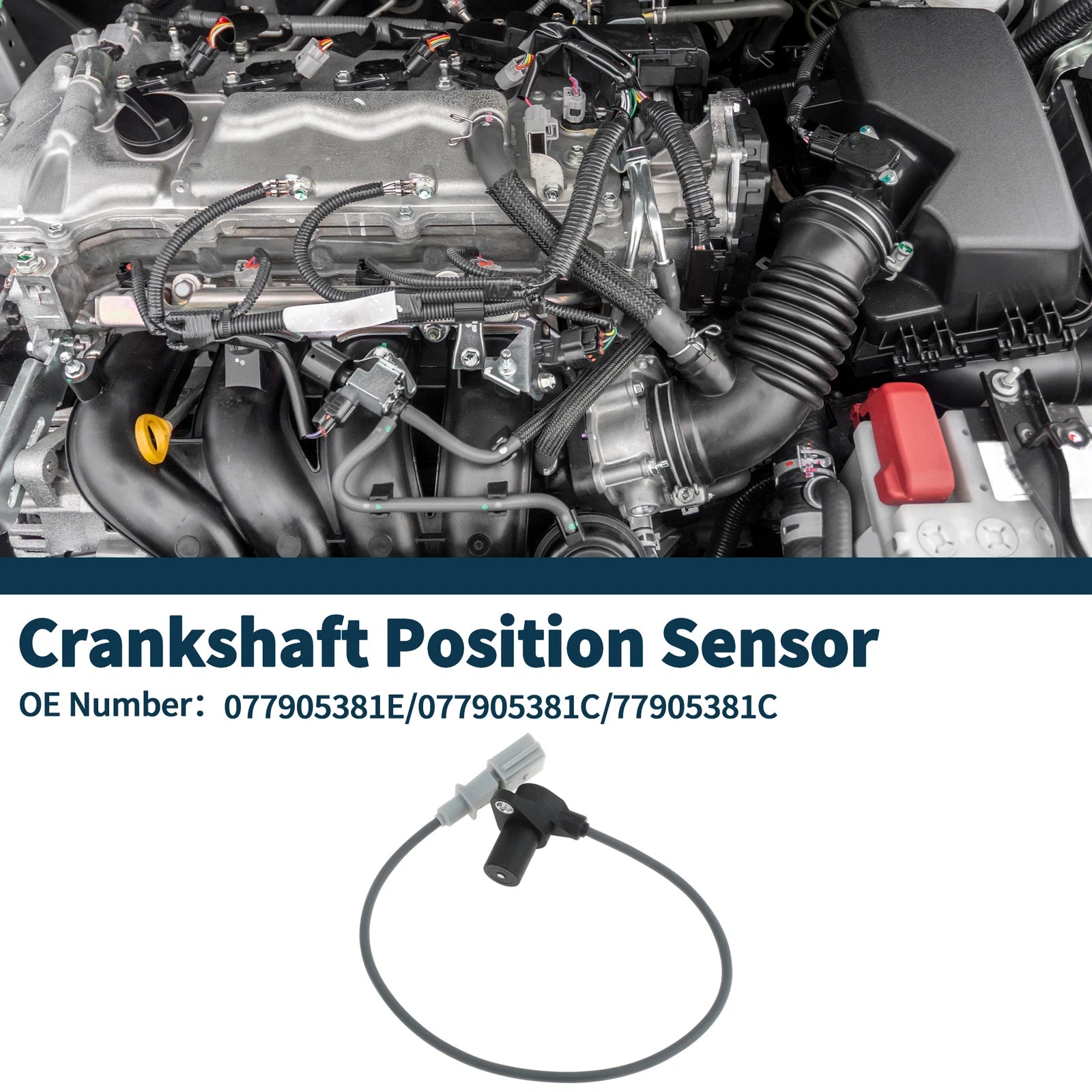 Crankshaft Position Sensor for Audi A8 (1997–1999) No. 077905381E