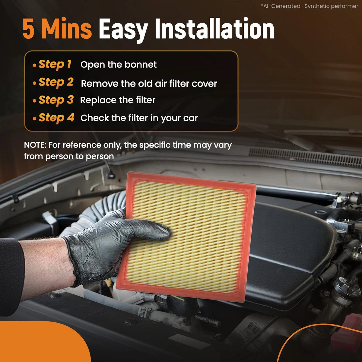 Air Filter for Ram 1500 (2019–2024) CA12375 WAF10032 62725A