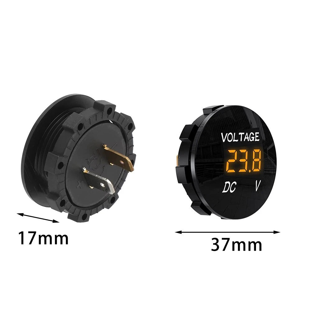 LED Digital Voltmeter for Car Motorcycle Marine (1 pcs)