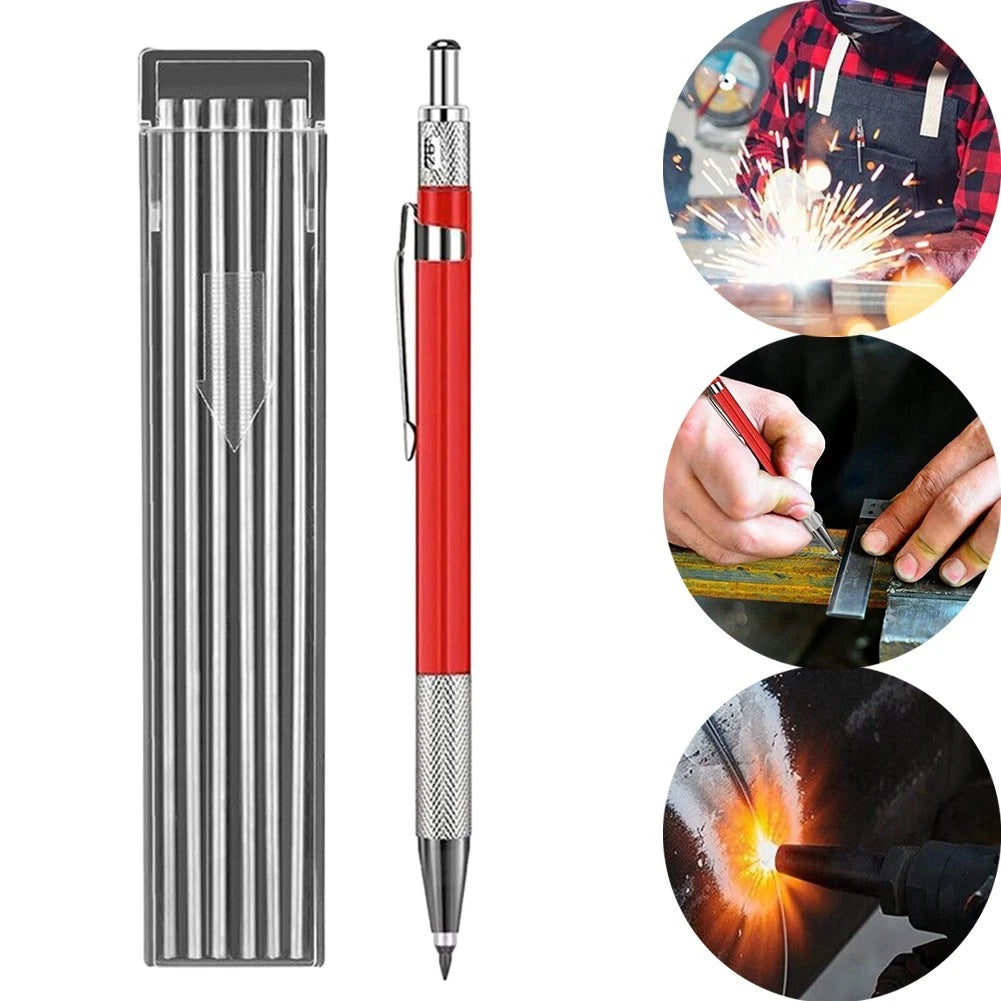 3 Claw Tip Metal Marker Pen with 12 Refills for Steel Welding