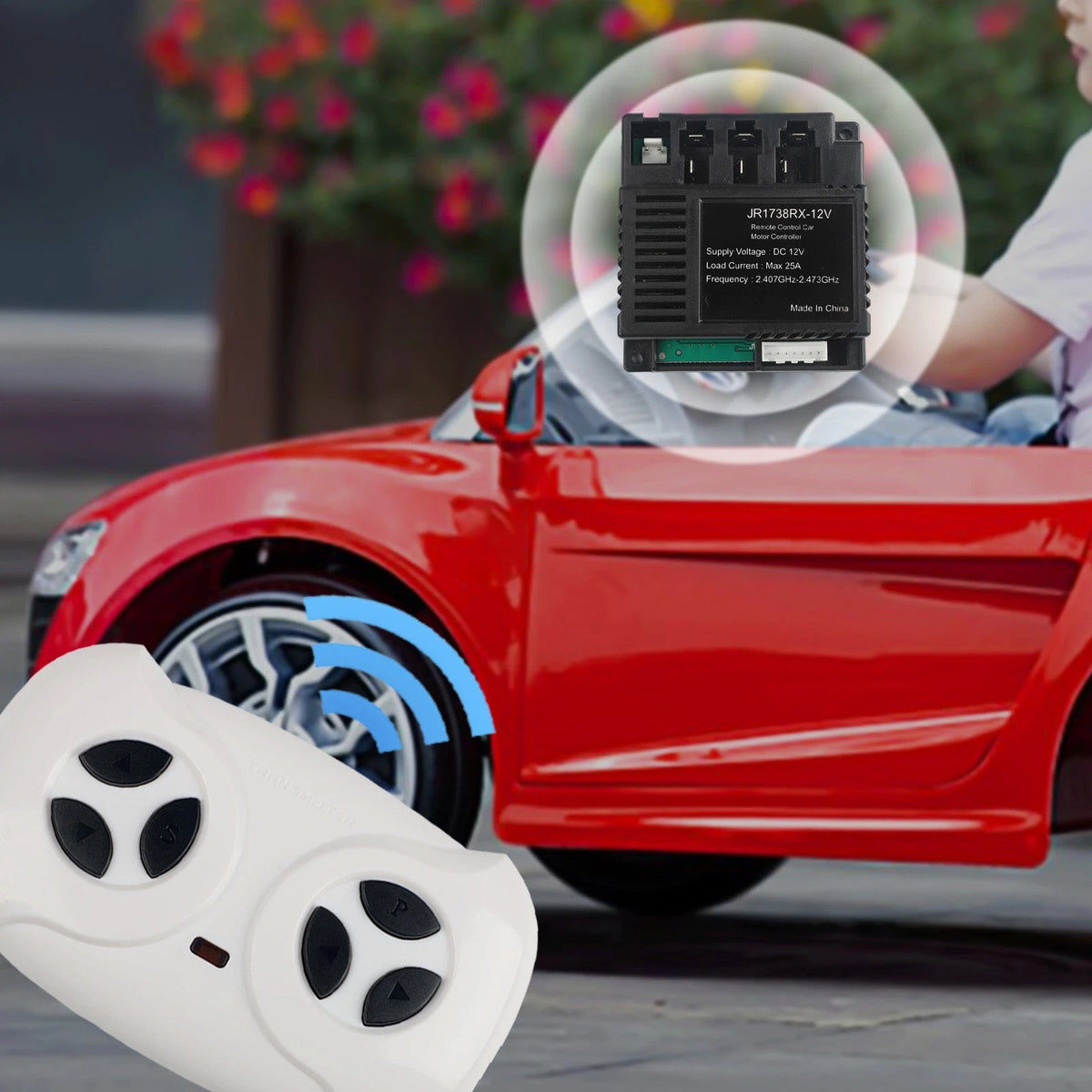 2X 4G Remote Control Receiver JR1738RX 12V for Kids Driving