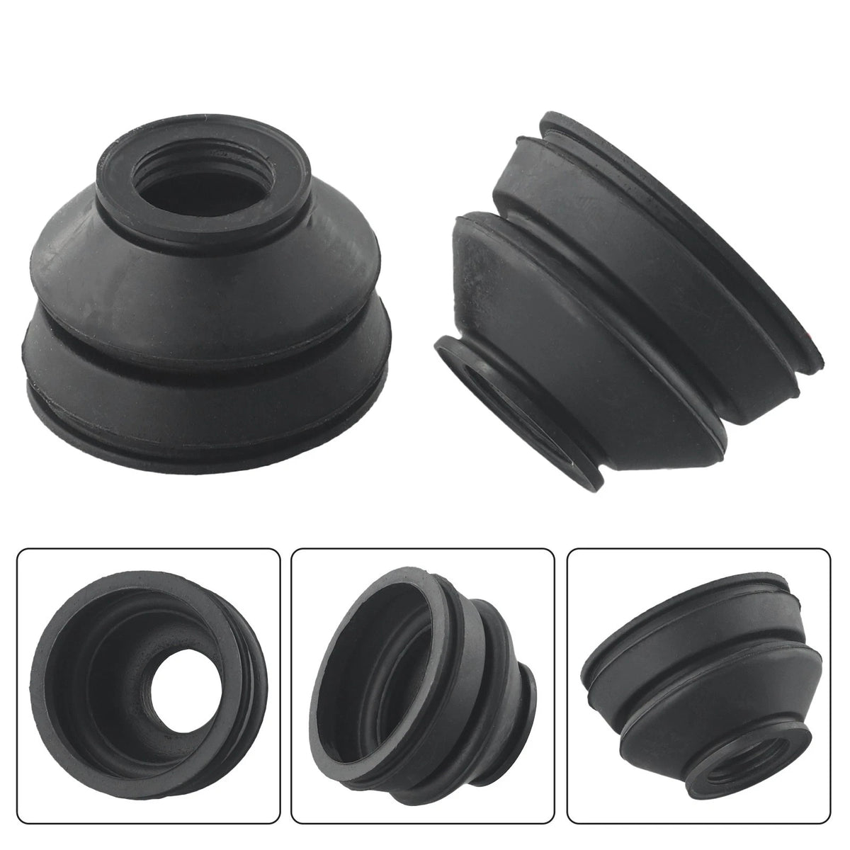 2 X Black Dust Boot Rubber Track Rod End And Ball Joint Boots Kits Set