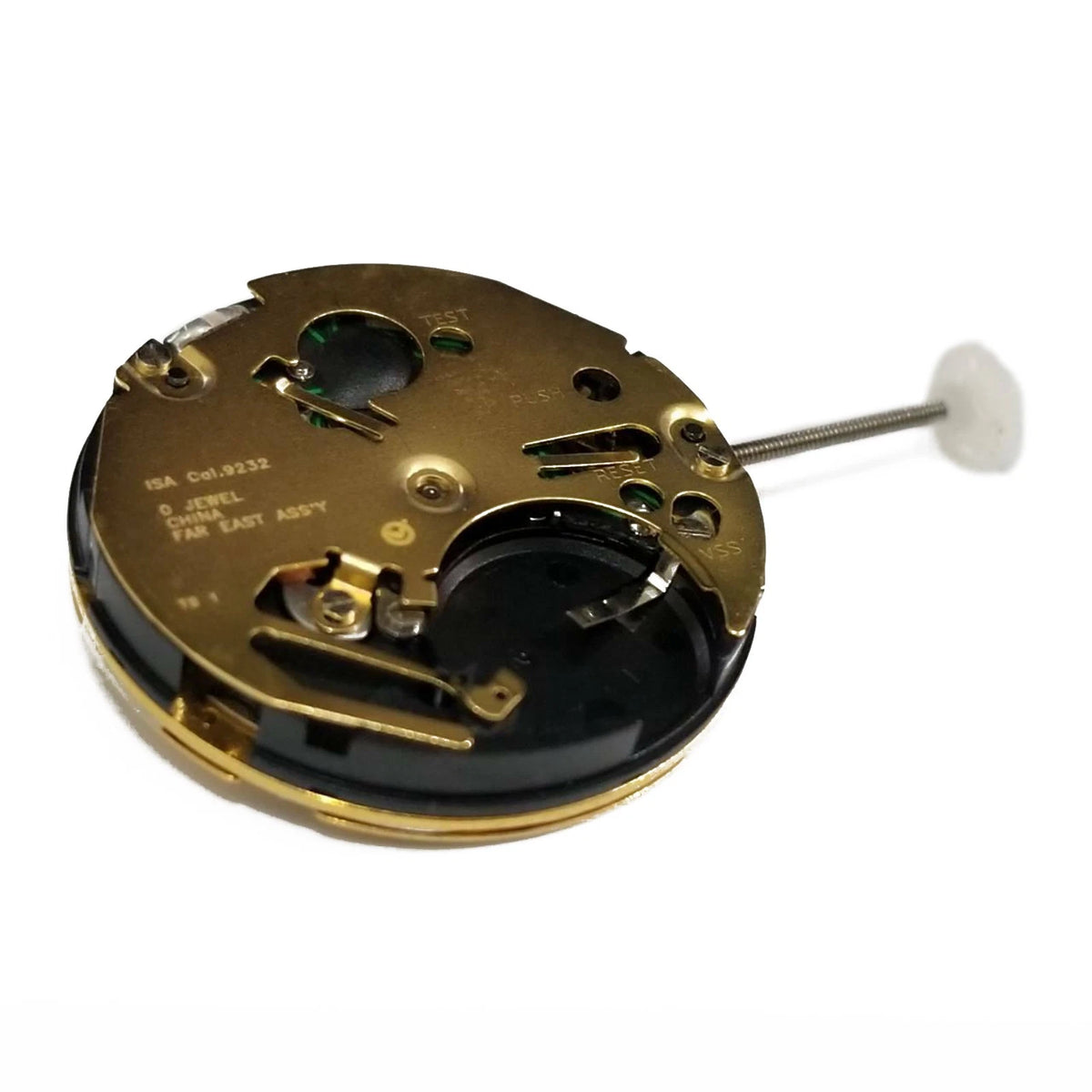 Watch Movement with Stem & Battery for ISA 9232 (23.3mm Diameter)