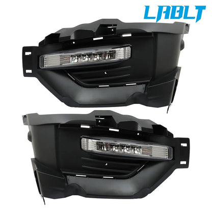 2X LED Fog Light Lamp & Black Cover for Ford Explorer (2020–2021)