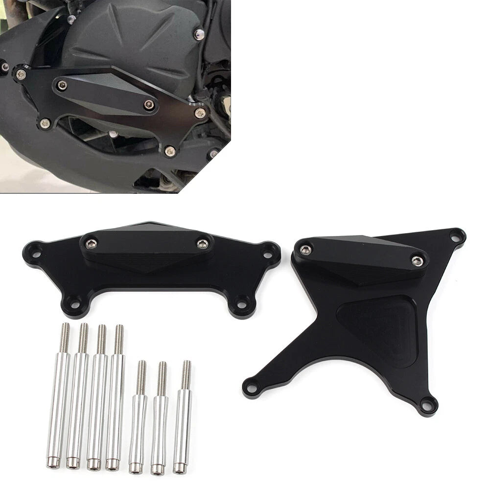 Engine Stator Slider Guard Cover Protector Black For KAWASAKI Versys Ninja 650