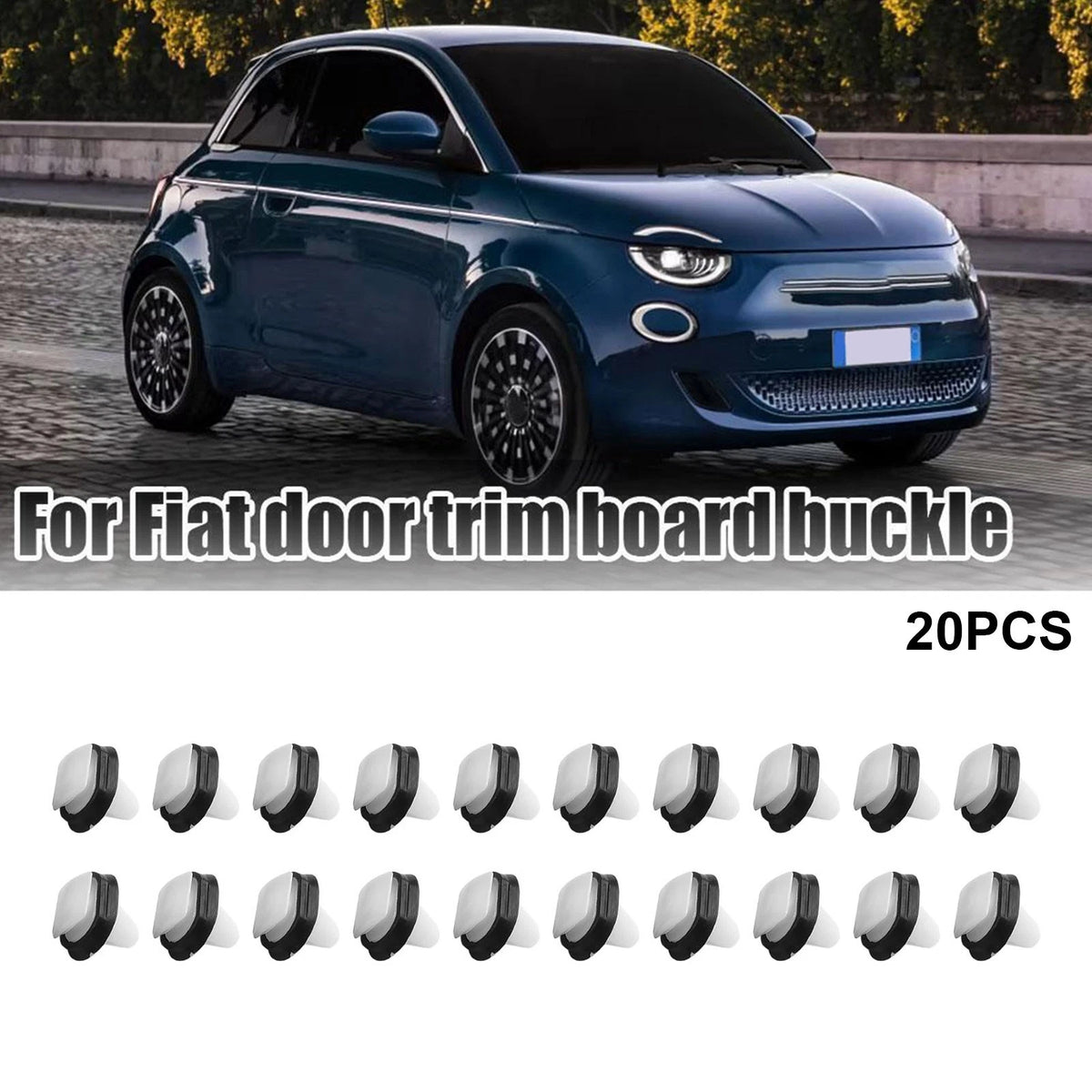 20 Pack Car Door Trim Panel Clips for Fiat Ducato (71728806, 8565, 43, 856543)