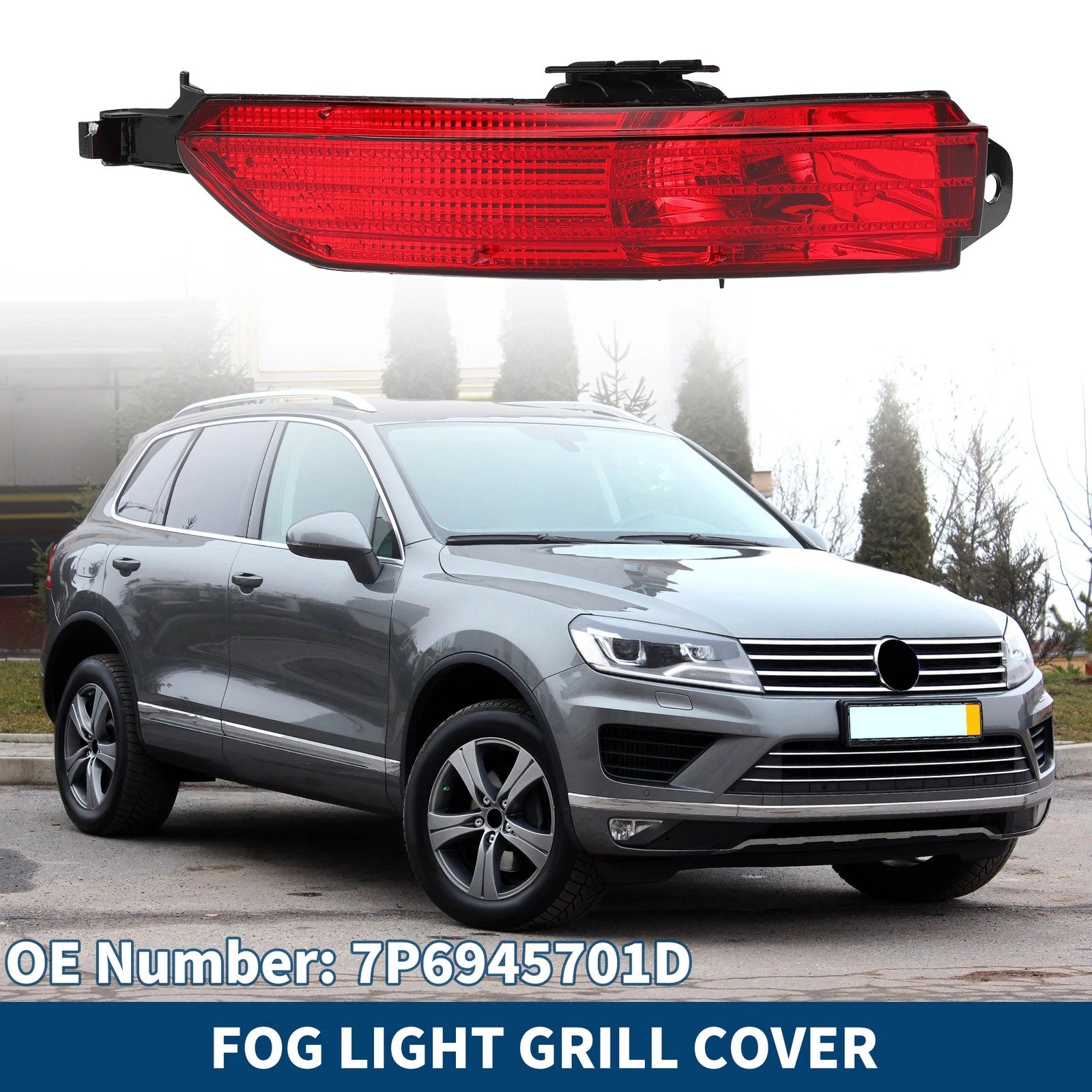 Rear Bumper Tail Light Shell Left Side for Volkswagen Touareg (2011–2018)