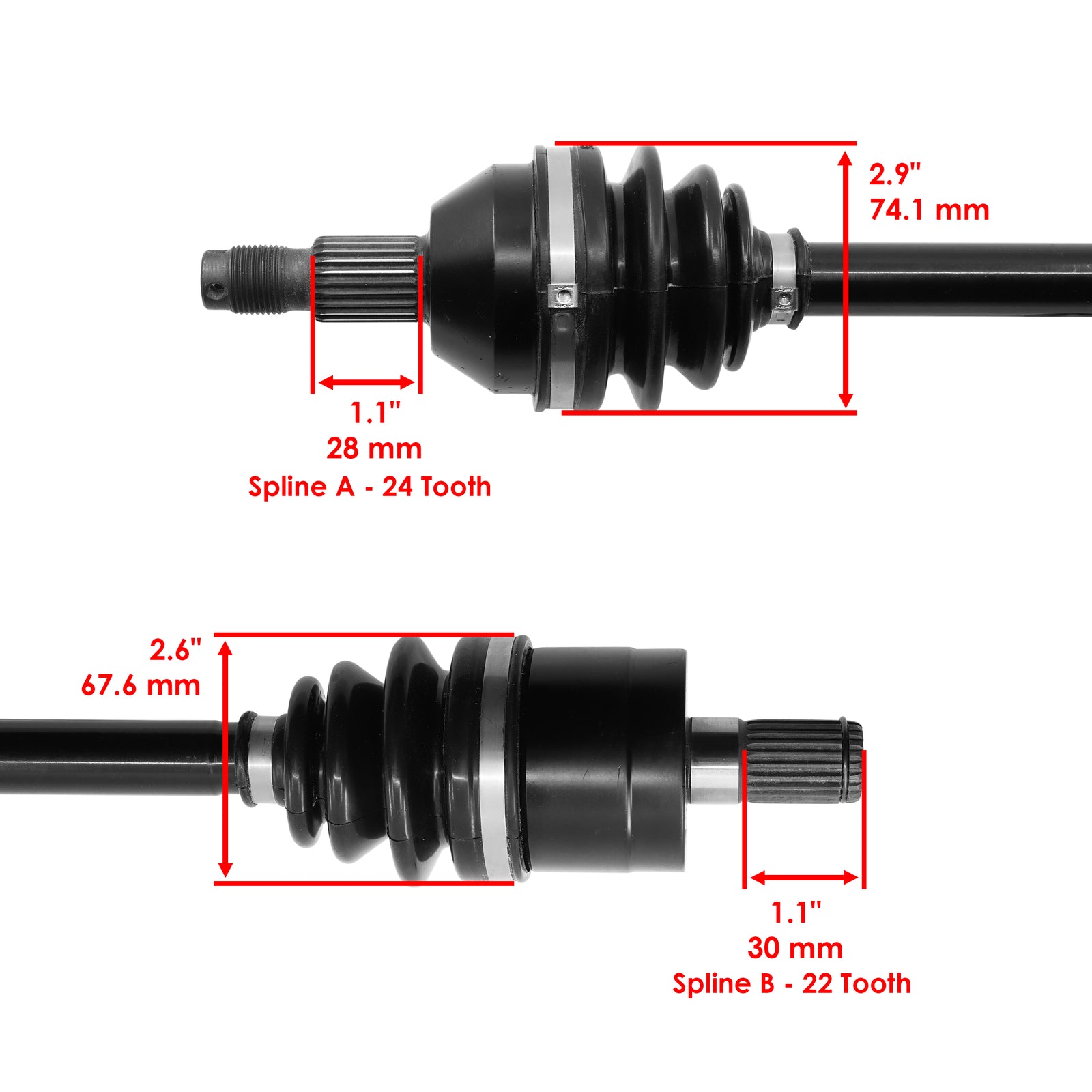 Front Right Complete CV Joint Axle for Can-Am Outlander Max 800 4X4 2007-2008
