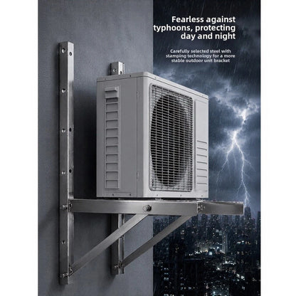 Foldable Stainless Steel Bracket for Split AC Heat Pump Outdoor Mounting